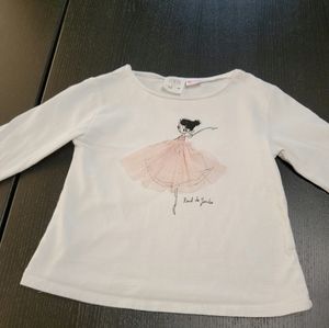 Zara baby long sleeve ballet shirt